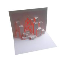 hong kong skyline popup card
