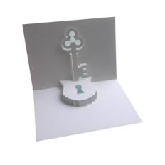 lock and key popup card