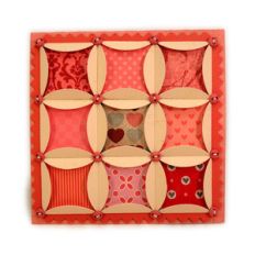quilt fold over nine patch 5x5 card