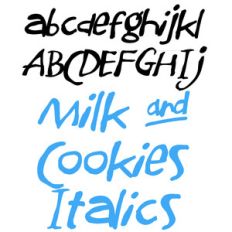 zp milk and cookies italics