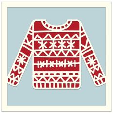 warm winter sweater card