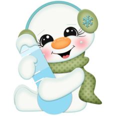 snowman holding thermometer