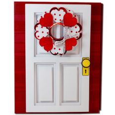 valentine’s wreath door card