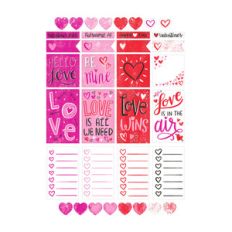valentine planner stickers