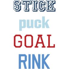 hockey word art