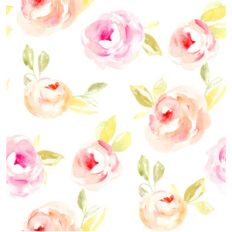 pink and yellow watercolor roses