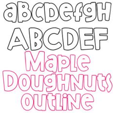 pn maple doughnuts outline