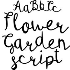 flower garden script font