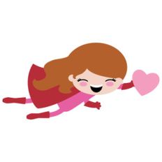 hero love flying girl
