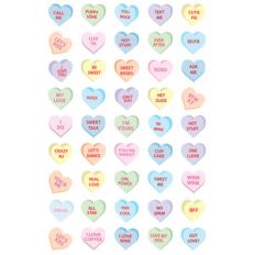 candy hearts stickers