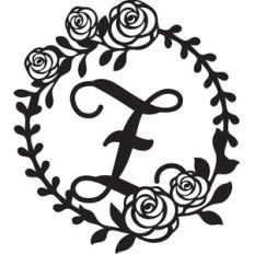 floral wreath alphabet z