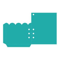 a5 scalloped pocket