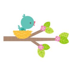 bird on branch - spring things