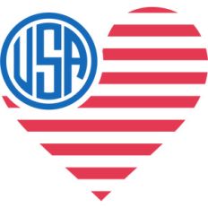 heart flag monogram