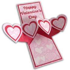 twist pop-up hearts card