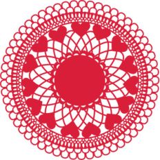 heart lace doilies