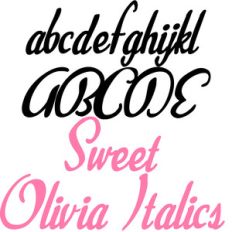 zp sweet olivia italics
