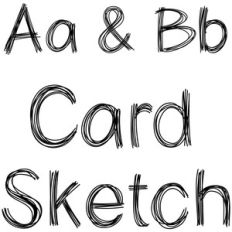 card sketch font