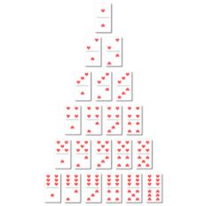 hearts dominos set