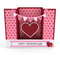 valentine heart step box card