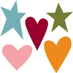 folk heart and star