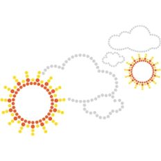 sun and clouds rhinestone