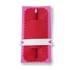 vertical scallop pencil card