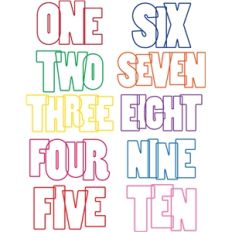 outlined numbers