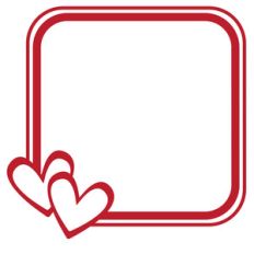 valentine square frame