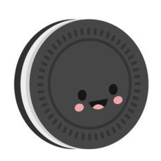 cute chocolate cookie character