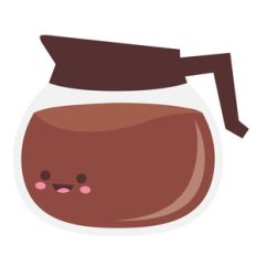 cute coffee pot character