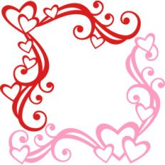 heart corner flourishes