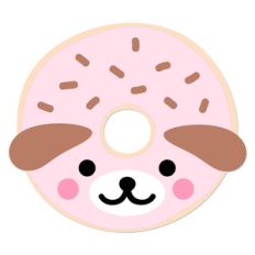 cute puppy doughnut