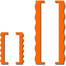 brackets set - wavey