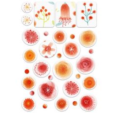springtime watercolor planner stickers