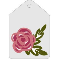 floral valentine tag