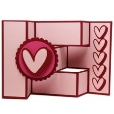 heart tri-shutter card