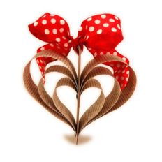 heart echo strips 3d ornament