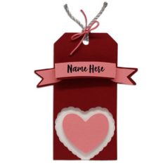 ruffled heart gift tag