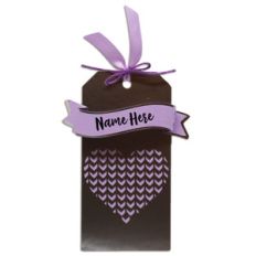 chevron heart gift tag