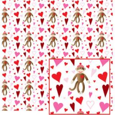 valentine's monkey paper
