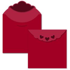 hearts tiny flap 5x5 envelope