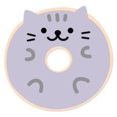 cute kitty cat doughnut