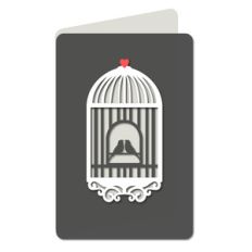 love bird cage card
