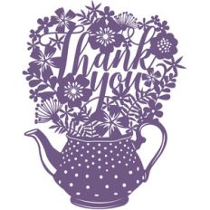 floral teapot thank you