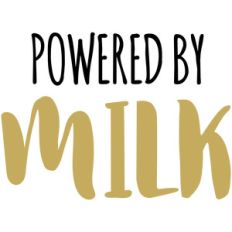 baby t-shirt: powered by milk