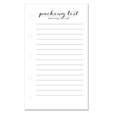 best little album - packing list