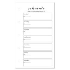 best little album - weekly schedule