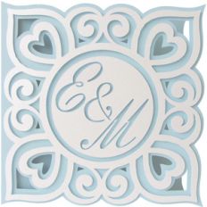hearts curly frame card