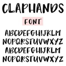 claphands font by angie makes